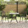 Sodo stalo komplektas 3 pcs Bronzinė Liejamasis aliuminis