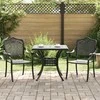 Sodo stalo komplektas 3 pcs Juoda Liejamasis aliuminis