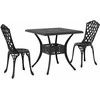 Sodo stalo komplektas 3 pcs Juoda Liejamasis aliuminis