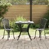 Sodo stalo komplektas 3 pcs Juoda Liejamasis aliuminis