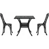 Sodo stalo komplektas 3 pcs Juoda Liejamasis aliuminis