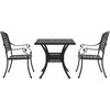Sodo stalo komplektas 3 pcs Juoda Liejamasis aliuminis