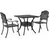 Sodo stalo komplektas 3 pcs Juoda Liejamasis aliuminis