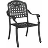 Sodo stalo komplektas 3 pcs Juoda Liejamasis aliuminis