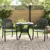Sodo stalo komplektas 3 pcs Juoda Liejamasis aliuminis