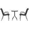 Lauko baldų komplektas Sodo Bistro Rinkinys 3 pcs Juoda Plienas