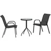 Lauko baldų komplektas Sodo Bistro Rinkinys 3 pcs Juoda Plienas