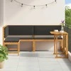 Lauko baldų komplektas Sodo suolelių komplektas 3 pcs Ruda Kietos akacijos mediena