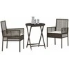 Lauko baldų komplektas Sodo Bistro Rinkinys 3 pcs Ruda poliratanas