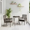 Lauko baldų komplektas Sodo Bistro Rinkinys 3 pcs Ruda poliratanas