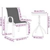 Lauko baldų komplektas Sodo Bistro Rinkinys 3 pcs Pilka Plienas