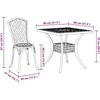 Sodo stalo komplektas 3 pcs Balta Liejamasis aliuminis