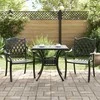 Sodo stalo komplektas 3 pcs Juoda Liejamasis aliuminis