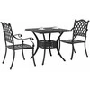 Sodo stalo komplektas 3 pcs Juoda Liejamasis aliuminis