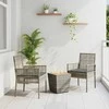 Lauko baldų komplektas Sodo Bistro Rinkinys 3 pcs Pilka poliratanas