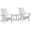 Sodo Kėdė 3 pcs Balta 80.5 x 74.5 x 92 cm Polietilenas