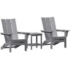 Sodo Kėdė 3 pcs Šviesiai pilka 80.5 x 74.5 x 92 cm Polietilenas