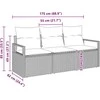 Lauko baldų komplektas Sofos komplektas 3 pcs Ruda poliratanas