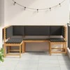 Lauko baldų komplektas Sodo suolelių komplektas 3 pcs Ruda Kietos akacijos mediena