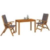 Garden Dining Set Natūrali Kietos akacijos mediena