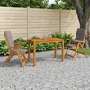 Garden Dining Set Natūrali Kietos akacijos mediena