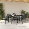 Lauko baldų komplektas Sodo valgomojo komplektas 7 pcs Antracitas