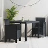 Lauko baldų komplektas Sodo valgomojo komplektas 3 pcs Antracitas Polipropilenas