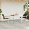 Lauko baldų komplektas Sodo valgomojo komplektas 3 pcs Ruda Kietos akacijos mediena