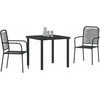 Lauko baldų komplektas Sodo valgomojo komplektas 3 pcs Juoda