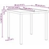 Lauko baldų komplektas Sodo valgomojo komplektas 3 vnt. Juoda poliratanas