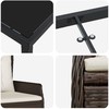 Lauko baldų komplektas Sodo valgomojo komplektas 3 pcs Ruda poliratanas