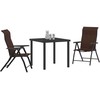 Lauko baldų komplektas Sodo valgomojo komplektas 3 pcs Ruda