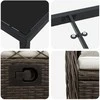 Lauko baldų komplektas Sodo valgomojo komplektas 3 pcs Ruda poliratanas