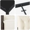 Lauko baldų komplektas Sodo valgomojo komplektas su pagalve 3 pcs Ruda poliratanas