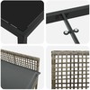 Lauko baldų komplektas Sodo valgomojo komplektas su pagalve 3 pcs Pilka poliratanas