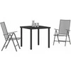 Lauko baldų komplektas Sodo valgomojo komplektas 3 pcs Antracitas