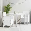 Lauko baldų komplektas Sodo valgomojo komplektas 3 pcs Balta Polipropilenas