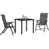 Lauko baldų komplektas Sodo valgomojo komplektas 3 pcs Pilka
