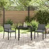 Lauko baldų komplektas Sodo valgomojo komplektas 3 pcs Pilka