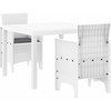 Lauko baldų komplektas Sodo valgomojo komplektas 3 pcs Balta Polipropilenas