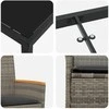 Lauko baldų komplektas Sodo valgomojo komplektas 3 pcs Pilka poliratanas