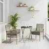 Lauko baldų komplektas Sodo Bistro Rinkinys 3 pcs Pilka poliratanas