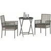 Lauko baldų komplektas Sodo Bistro Rinkinys 3 pcs Pilka poliratanas