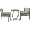 Lauko baldų komplektas Sodo Bistro Rinkinys 3 pcs Pilka poliratanas