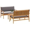 Sodo Sofų Rinkinys 3 pcs Ruda 120 x 65,5 x 79 cm