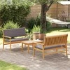 Sodo Sofų Rinkinys 3 pcs Ruda 120 x 65,5 x 79 cm