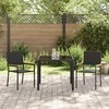 Sodo valgomojo komplektas 3 pcs Juoda poliratanas