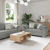 Sofa 3 vnt. Debesų pilka Lino mišinio audinys