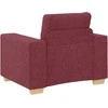Sofa 3 pcs Vėjo raudona 221 x 80 x 80 cm Lino mišinio audinys
