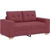 Sofa 3 pcs Vėjo raudona 221 x 80 x 80 cm Lino mišinio audinys